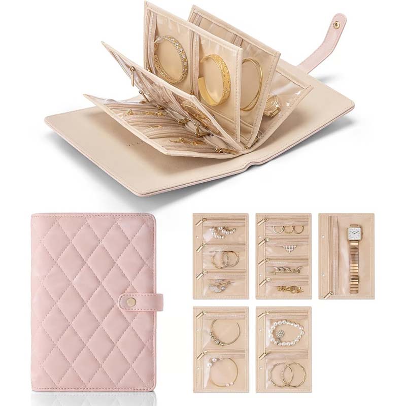 Luxury Portable Leather Jewelry Storage Book | Elegant, Secure & Take It Everywhere